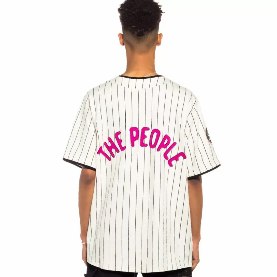 Tees*Grimey Camiseta De Baseball Day Dreamer Stripes - White- Spring 22