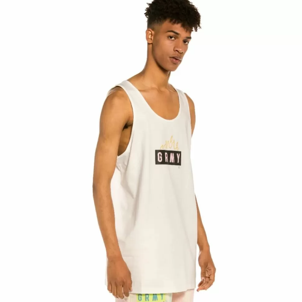Tees*Grimey Camiseta De Tirantes "Trespass" - White - Summer 22
