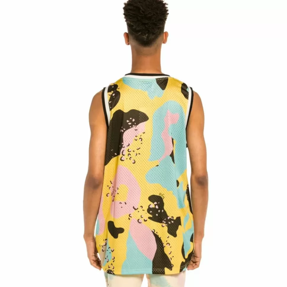 Tees*Grimey Camiseta De Tirantes Mesh "Trespass" All Over Print - Camo - Summer 22
