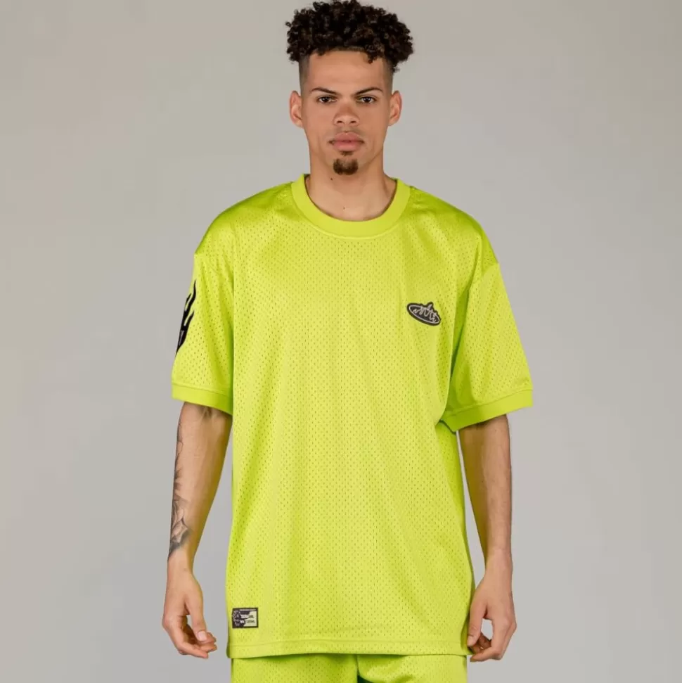 Tees*Grimey Camiseta Cloven Tongues Mesh - Fluor Lime - Summer 23
