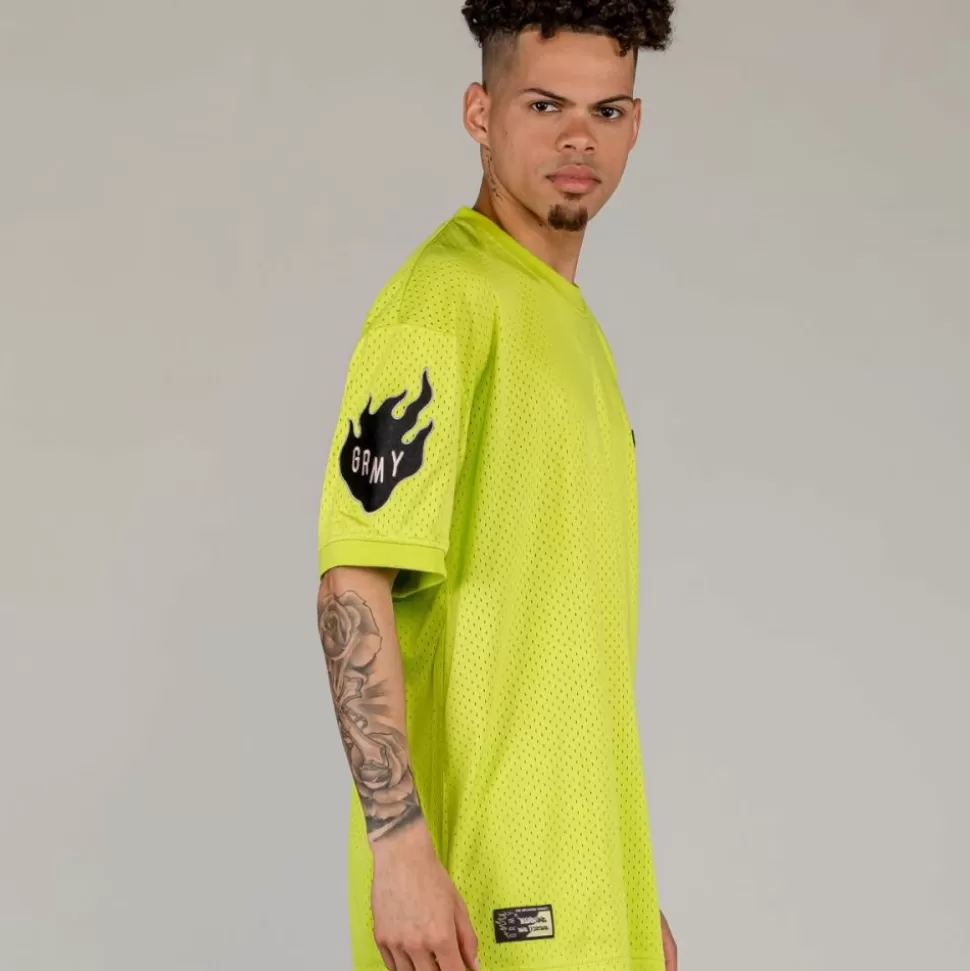 Tees*Grimey Camiseta Cloven Tongues Mesh - Fluor Lime - Summer 23