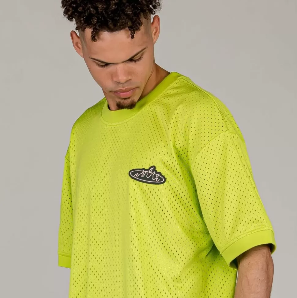 Tees*Grimey Camiseta Cloven Tongues Mesh - Fluor Lime - Summer 23