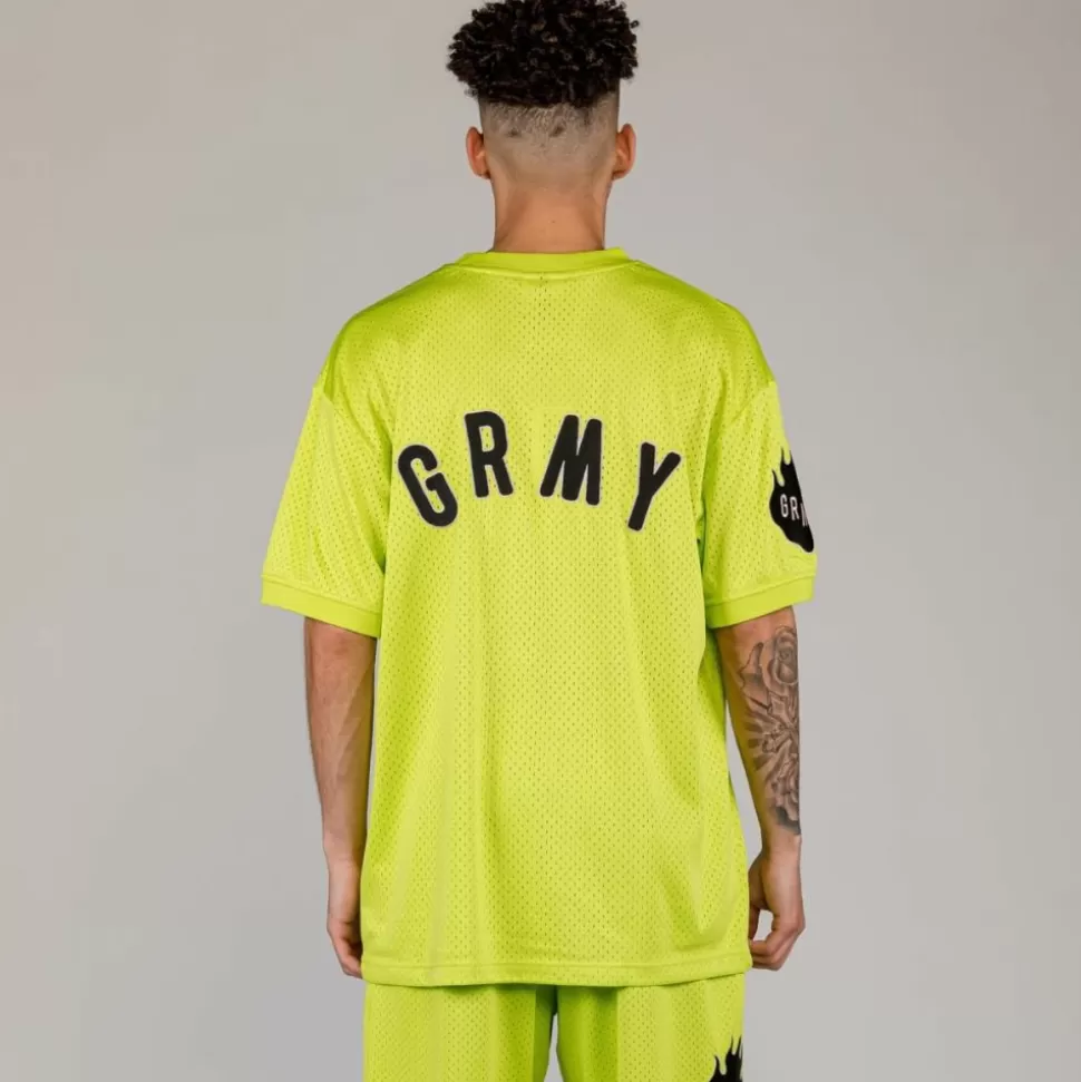 Tees*Grimey Camiseta Cloven Tongues Mesh - Fluor Lime - Summer 23