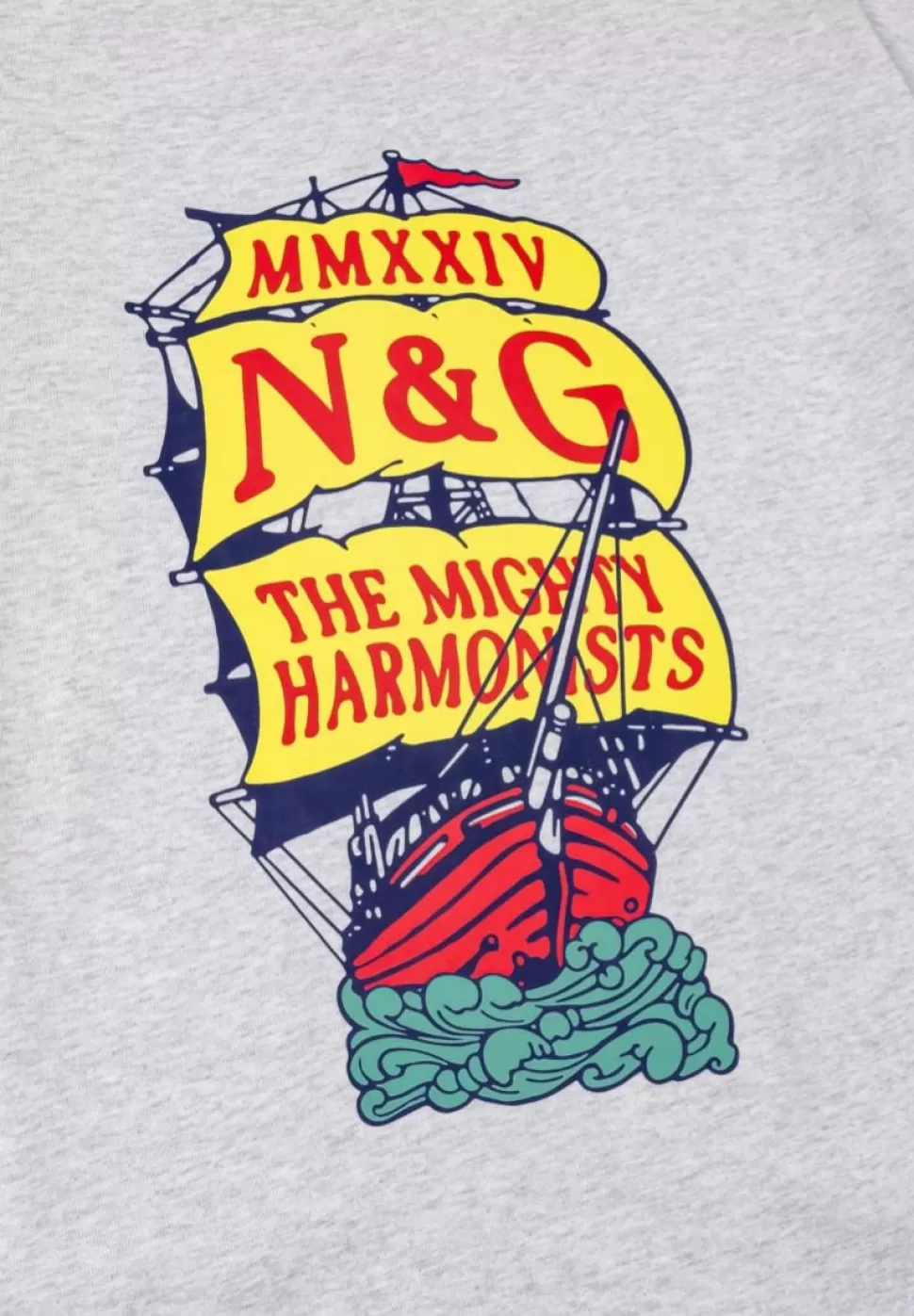 Ss24*Grimey Camiseta Mighty Harmonist Nautica X Grmy - Sport Grey - Ss24