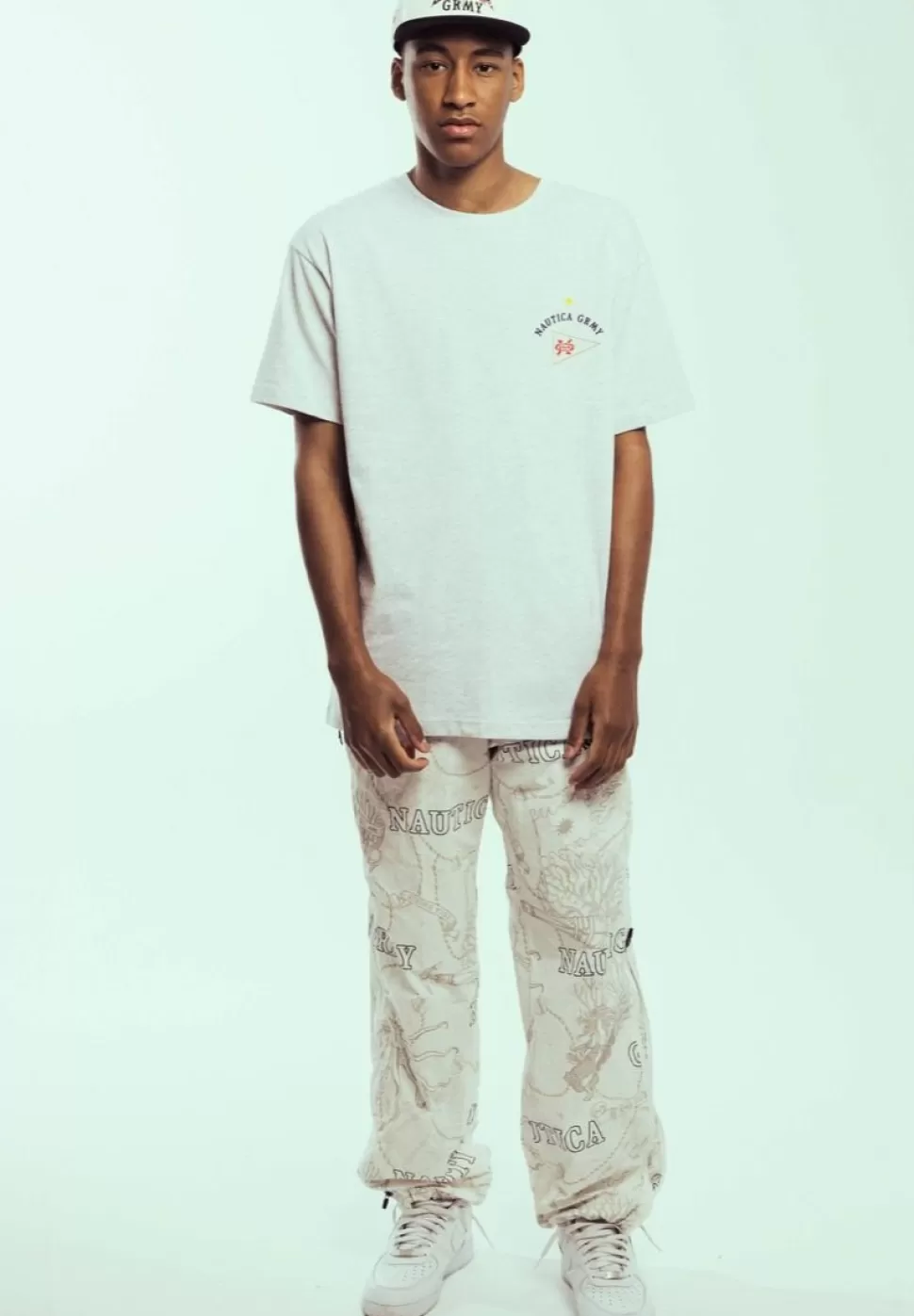 Ss24*Grimey Camiseta Mighty Harmonist Nautica X Grmy - Sport Grey - Ss24