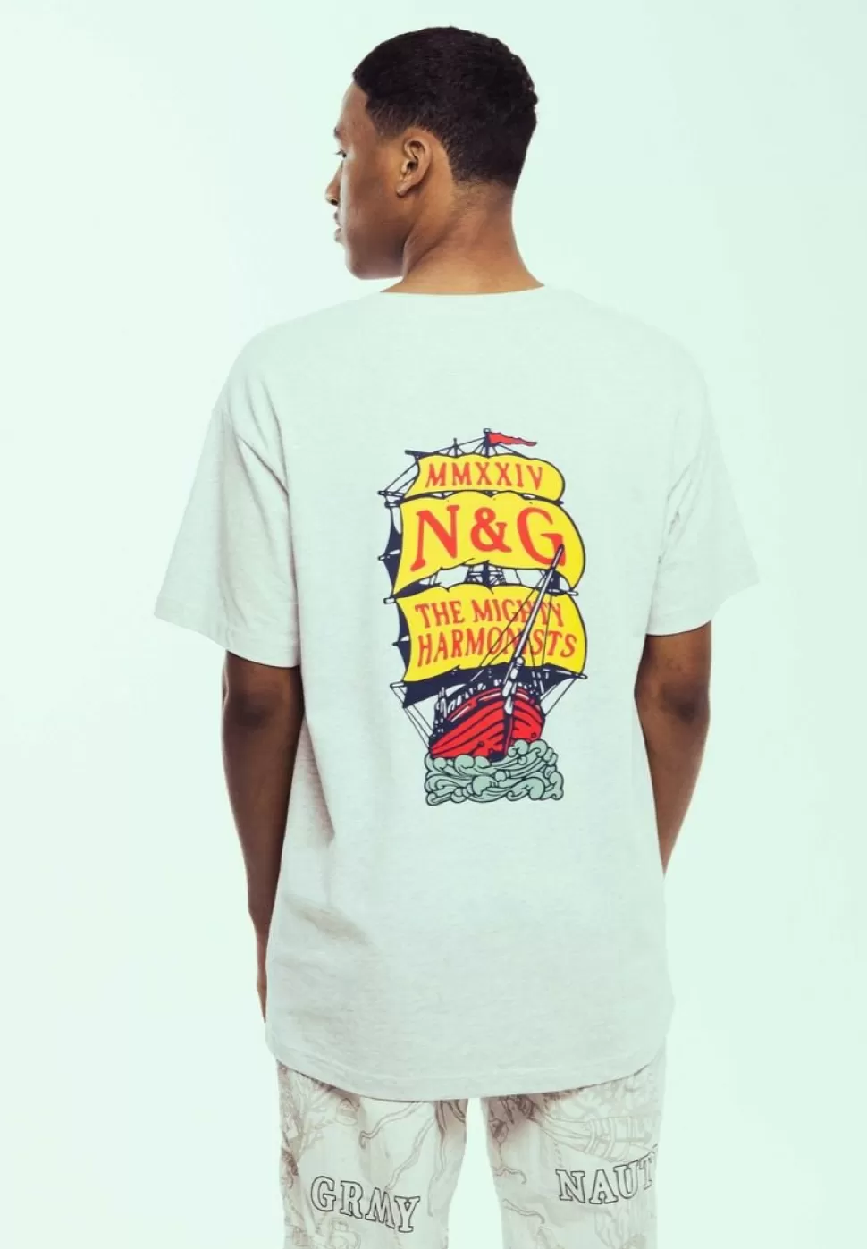 Ss24*Grimey Camiseta Mighty Harmonist Nautica X Grmy - Sport Grey - Ss24