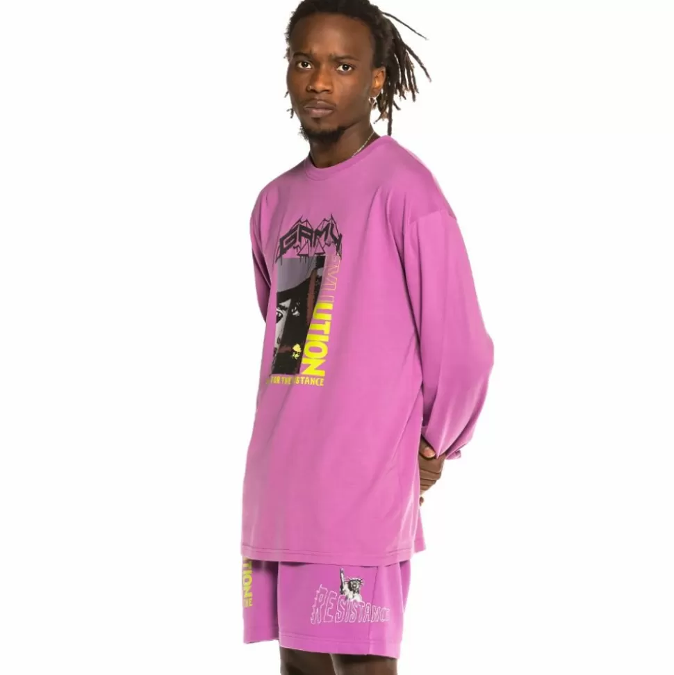 Tees*Grimey Camiseta Manga Larga "Liveution Magic 4 Resistance" Ls - Purple - Spring 21