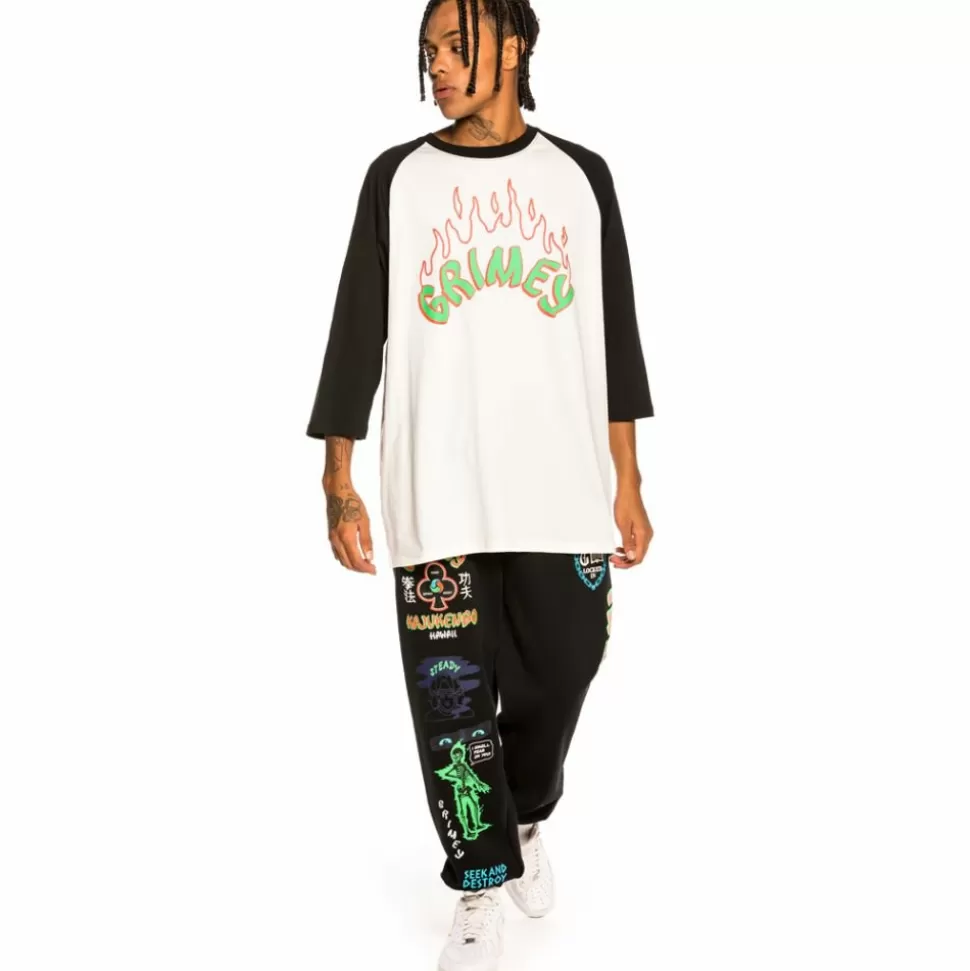 Tees*Grimey Camiseta Raglan "Destroy All Fear" - Black - Fall 21