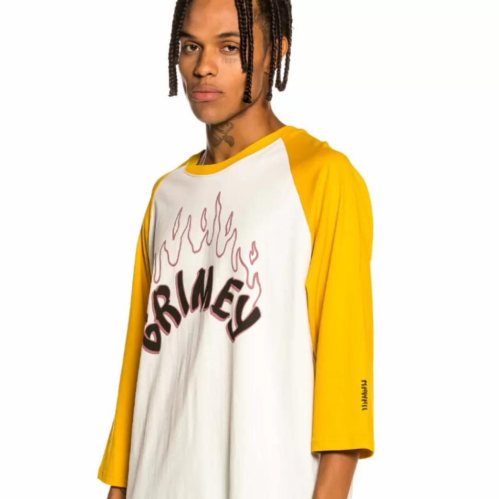 Tees*Grimey Camiseta Raglan "Destroy All Fear" - Yellow - Fall 21