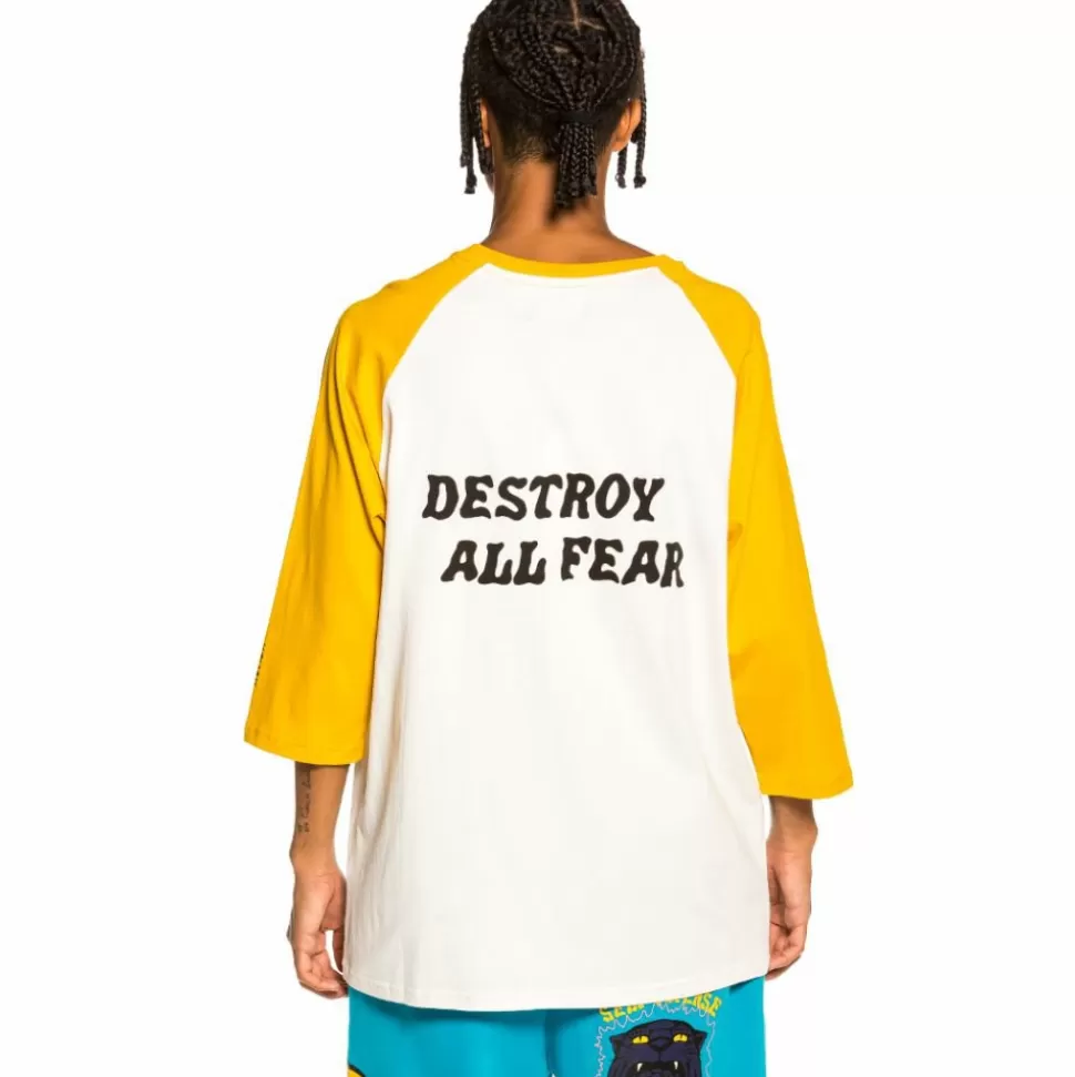 Tees*Grimey Camiseta Raglan "Destroy All Fear" - Yellow - Fall 21