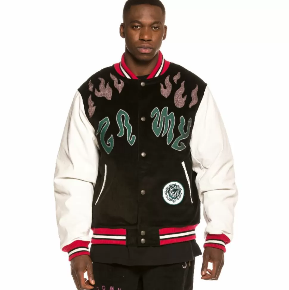 Coats*Grimey Chaqueta Baseball Yoga Fire Corduroy Fw20 Black
