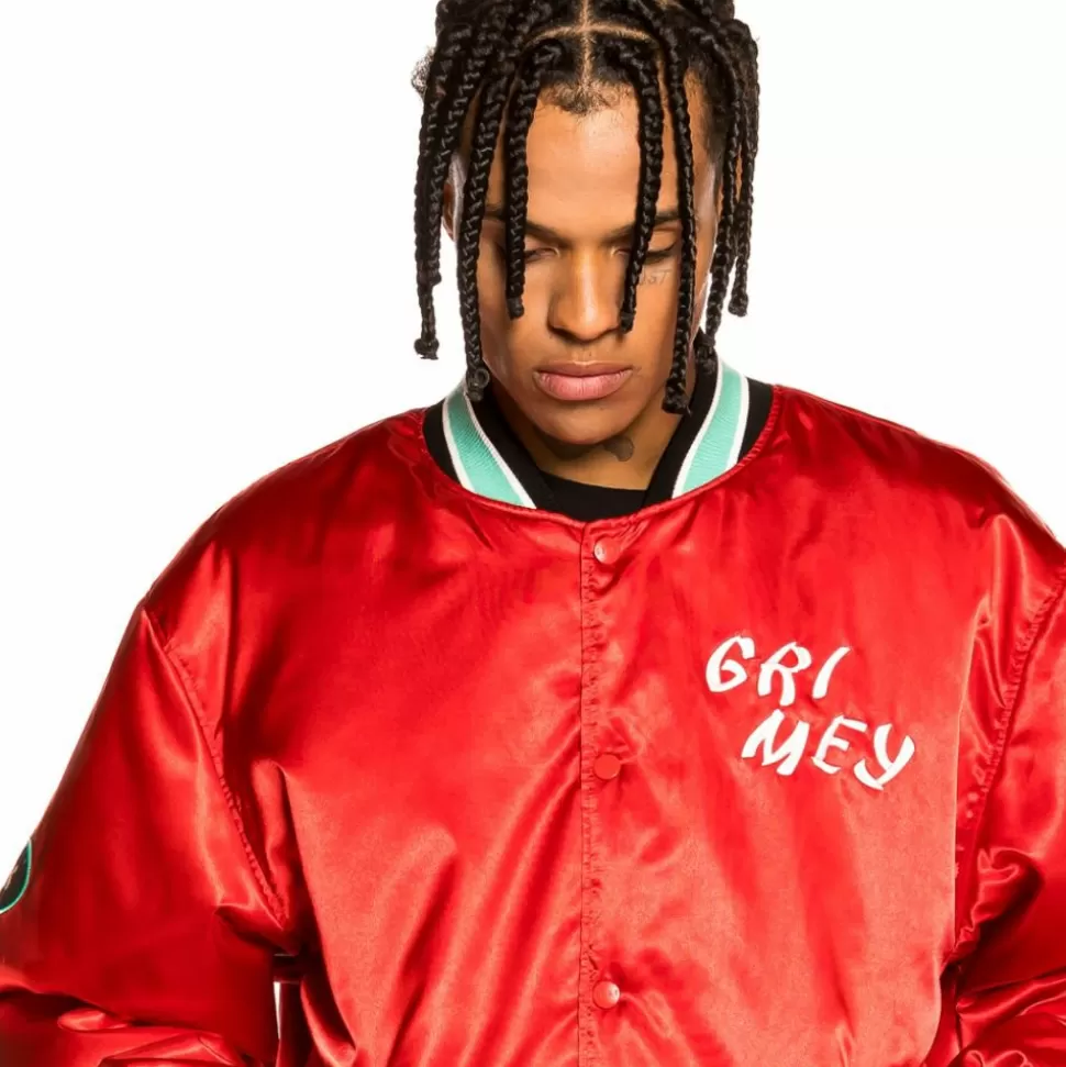 Coats*Grimey Chaqueta Satinada Reversible "Destroy All Fear" - Black/Red - Fall 21