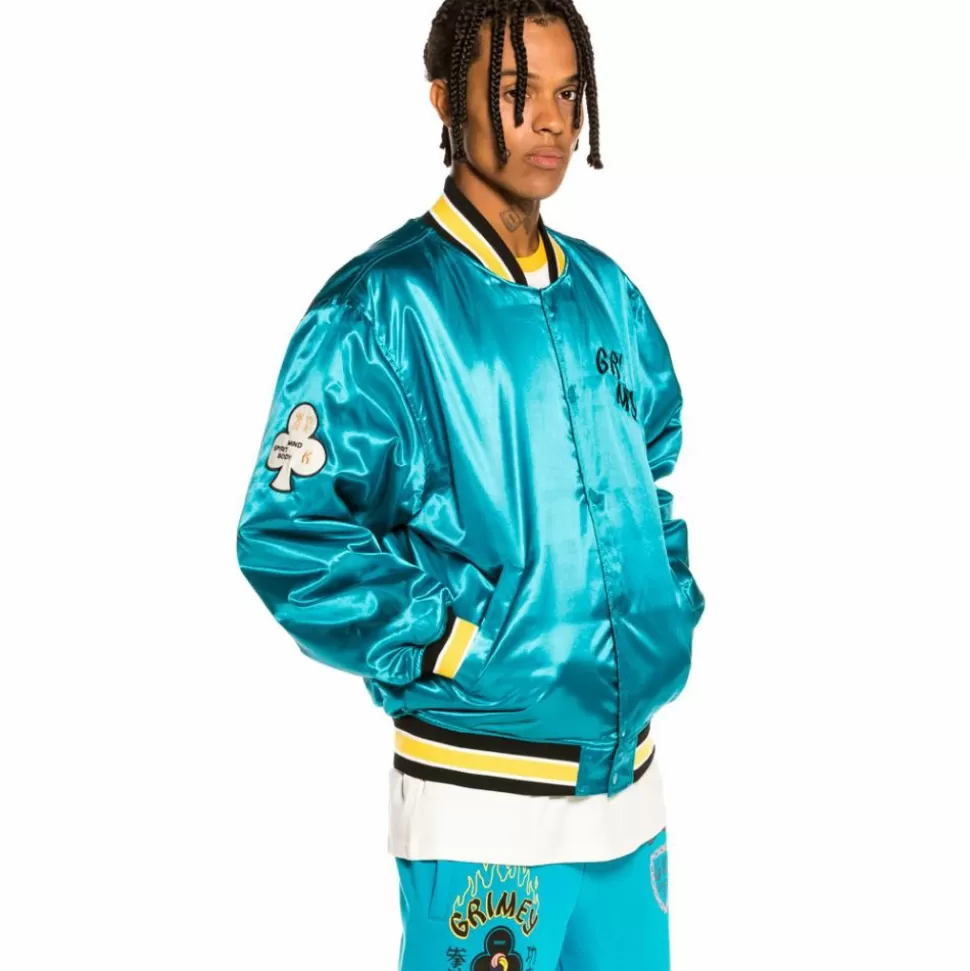 Coats*Grimey Chaqueta Satinada Reversible "Destroy All Fear" - Blue - Fall 21
