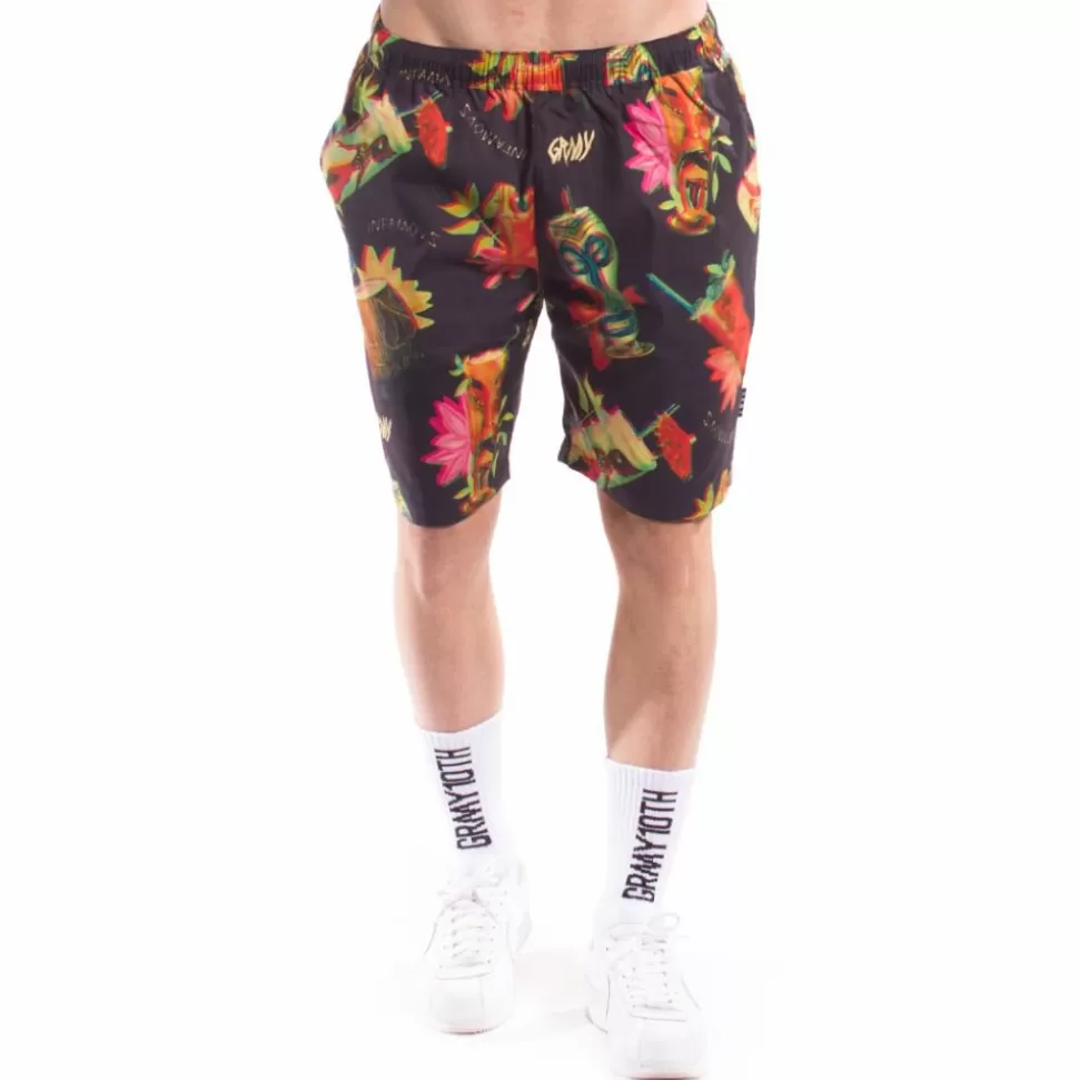 Shorts*Grimey Drunken Devil Light Short Ss17 Black