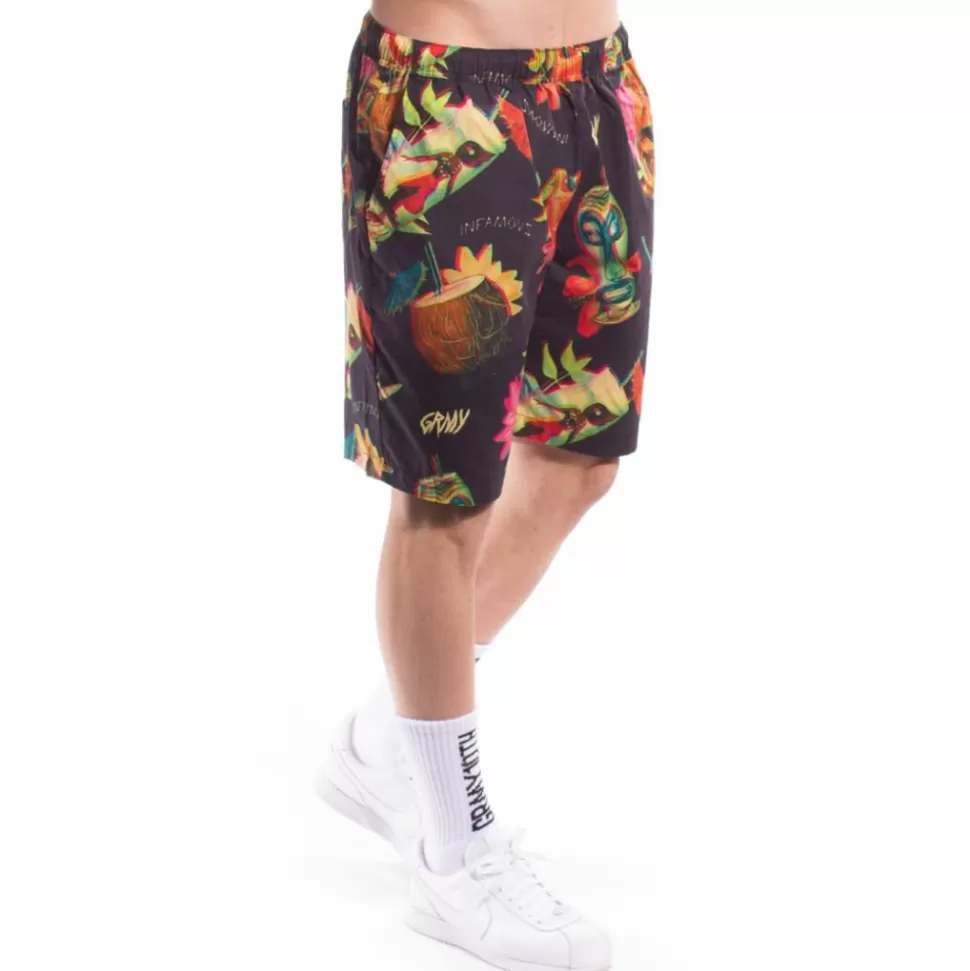 Shorts*Grimey Drunken Devil Light Short Ss17 Black