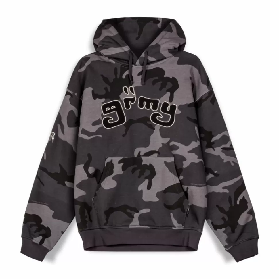 Sweatshirts*Grimey All Over Print Tusker Temple Vintage Hoodie Black - Fw23