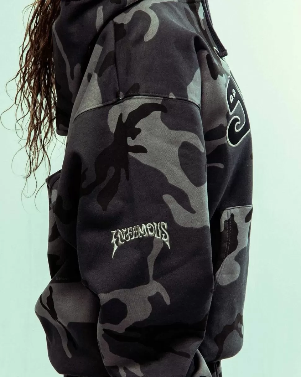 Sweatshirts*Grimey All Over Print Tusker Temple Vintage Hoodie Black - Fw23