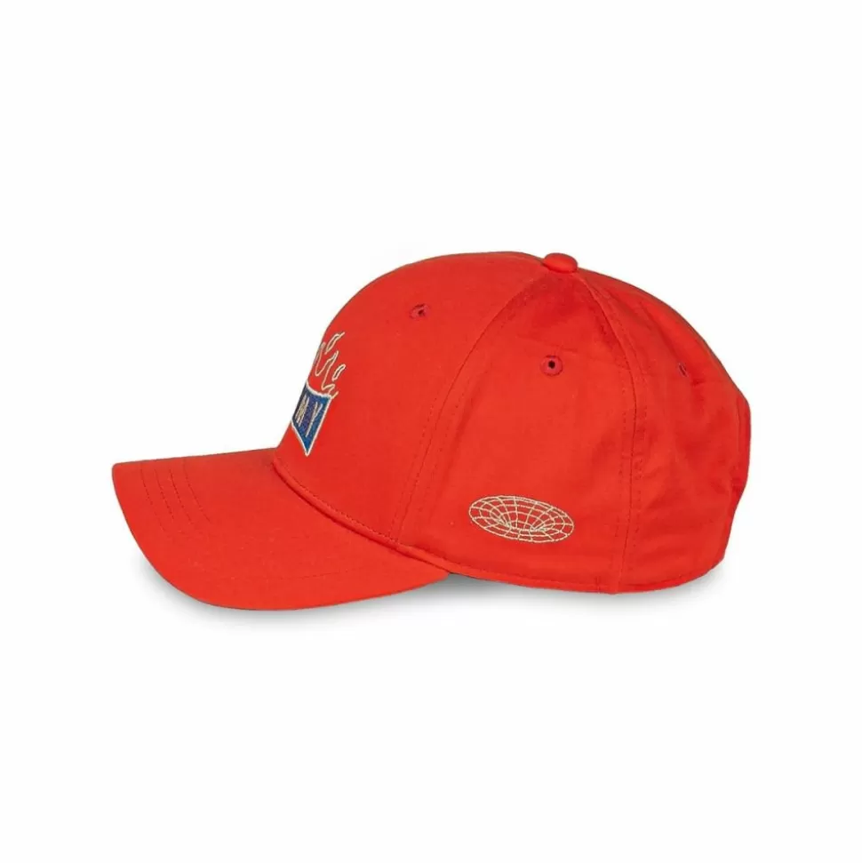 Head Wear*Grimey Back At You Curved Visor Snapback Cap - Red - Fw23