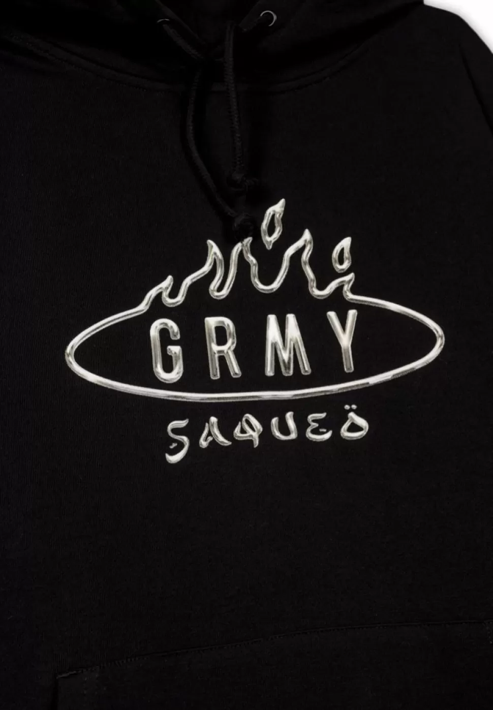 Ss24*Grimey Burn In Flames Vintage Hoodie - Black - Ss24
