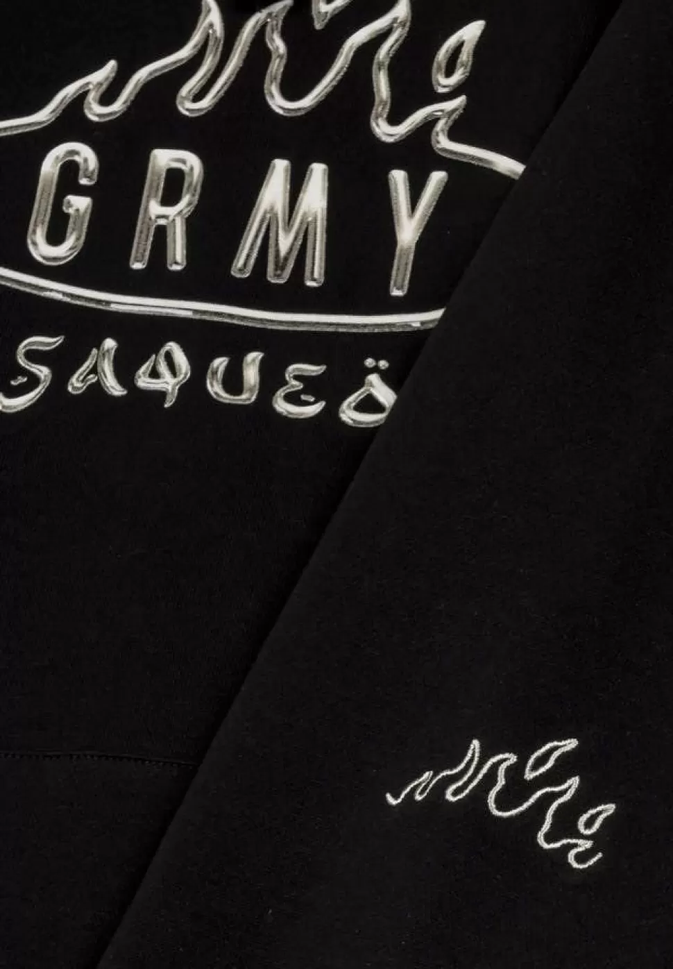 Ss24*Grimey Burn In Flames Vintage Hoodie - Black - Ss24