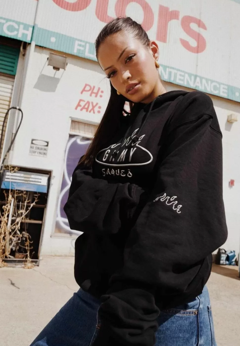 Ss24*Grimey Burn In Flames Vintage Hoodie - Black - Ss24