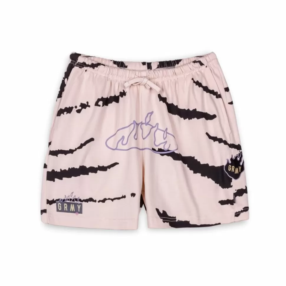 Shorts*Grimey Cloven Tongues All Over Print Sweatshorts - Cream - Summer 23