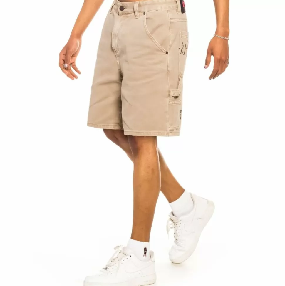 Shorts*Grimey "Day Dreamer" Denim Shorts - Washed Sand - Spring 22