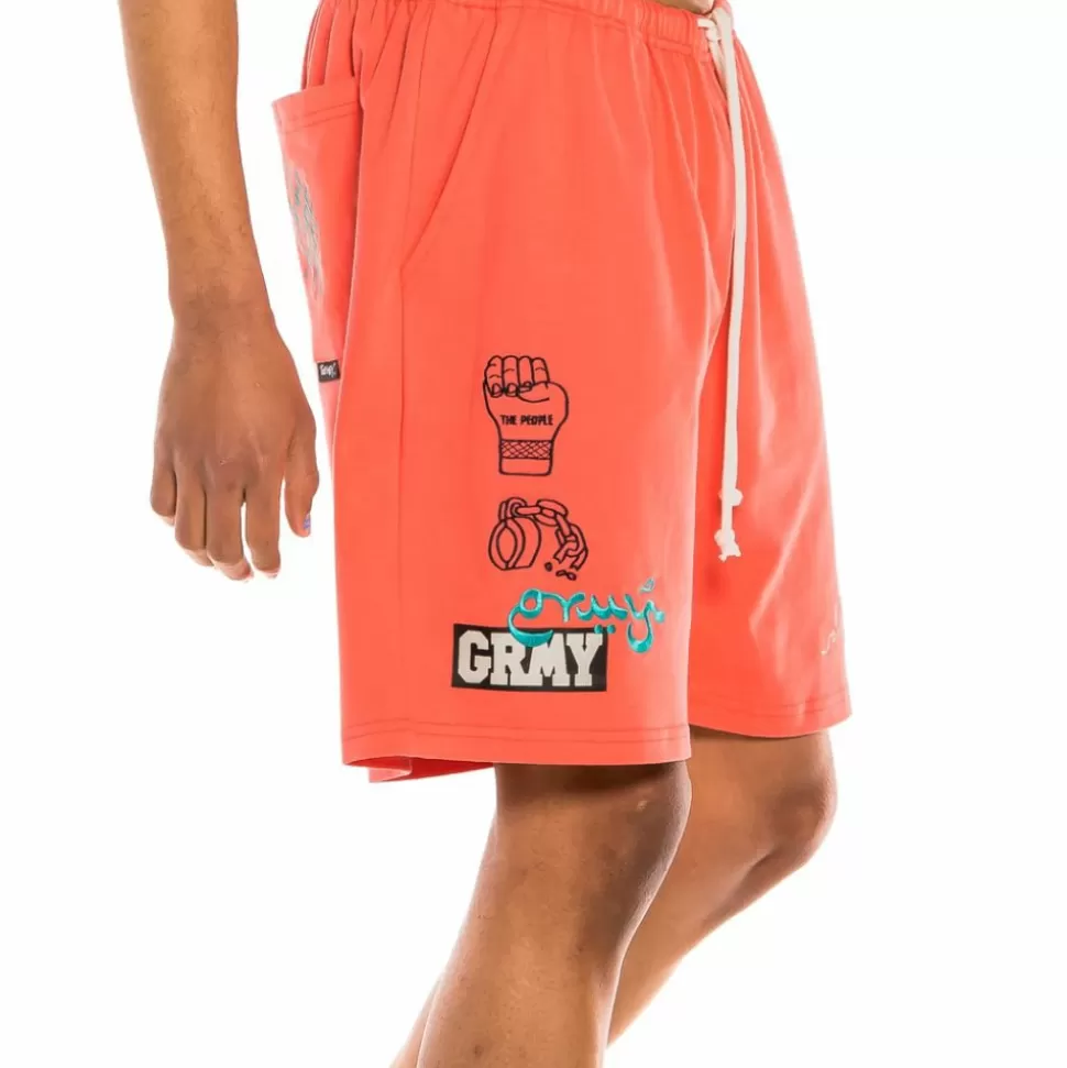 Shorts*Grimey "Day Dreamer" Sweatshorts - Coral - Spring 22