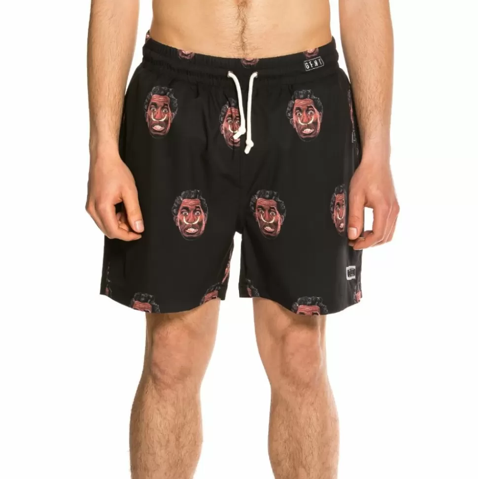 Swimwear*Grimey "Frenzy " All Over Print Swimming Short - Black - Summer 21