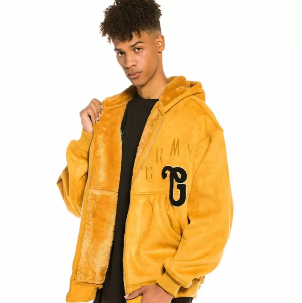 Jackets*Grimey Jungle Punch Suede Hood Bomber Jackect - Brown - Spring 22