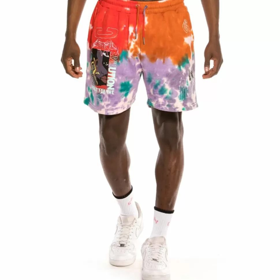 Shorts*Grimey "Liveution Magic 4 Resistance" Sweatshorts Tie Dye - Spring 21