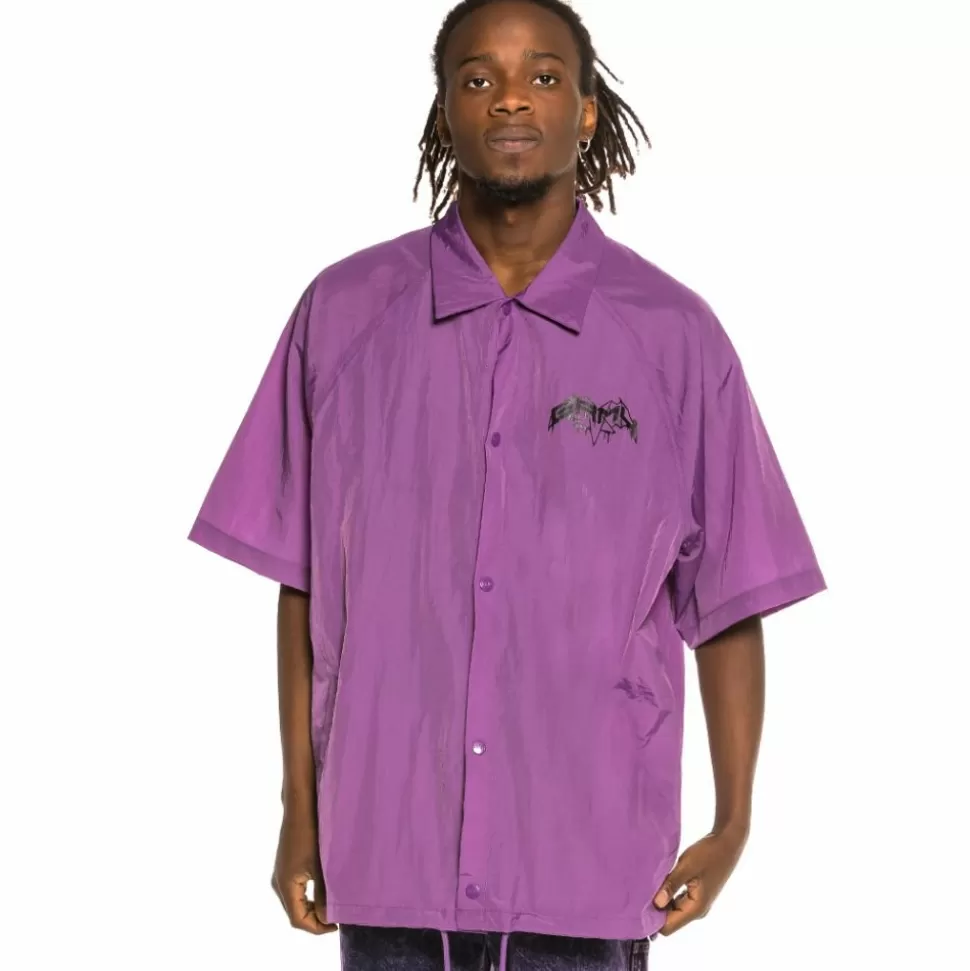 Jackets*Grimey Liveution Short Sleeve Coach Jacket Purple - Spring 21