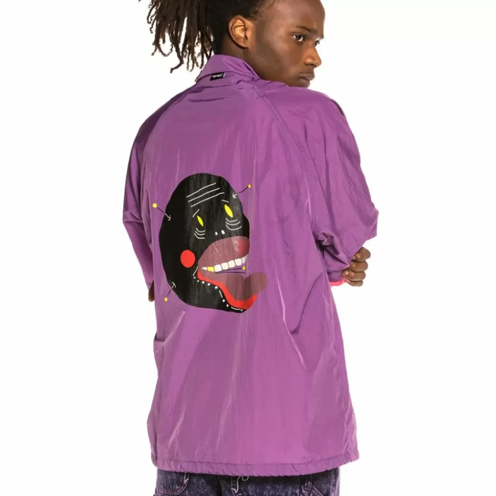 Jackets*Grimey Liveution Short Sleeve Coach Jacket Purple - Spring 21