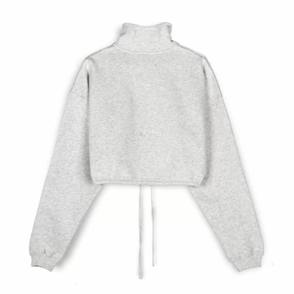 Sweatshirts*Grimey "Lust Mantra" High Neck Crop Top - Sport Grey - Fall 22