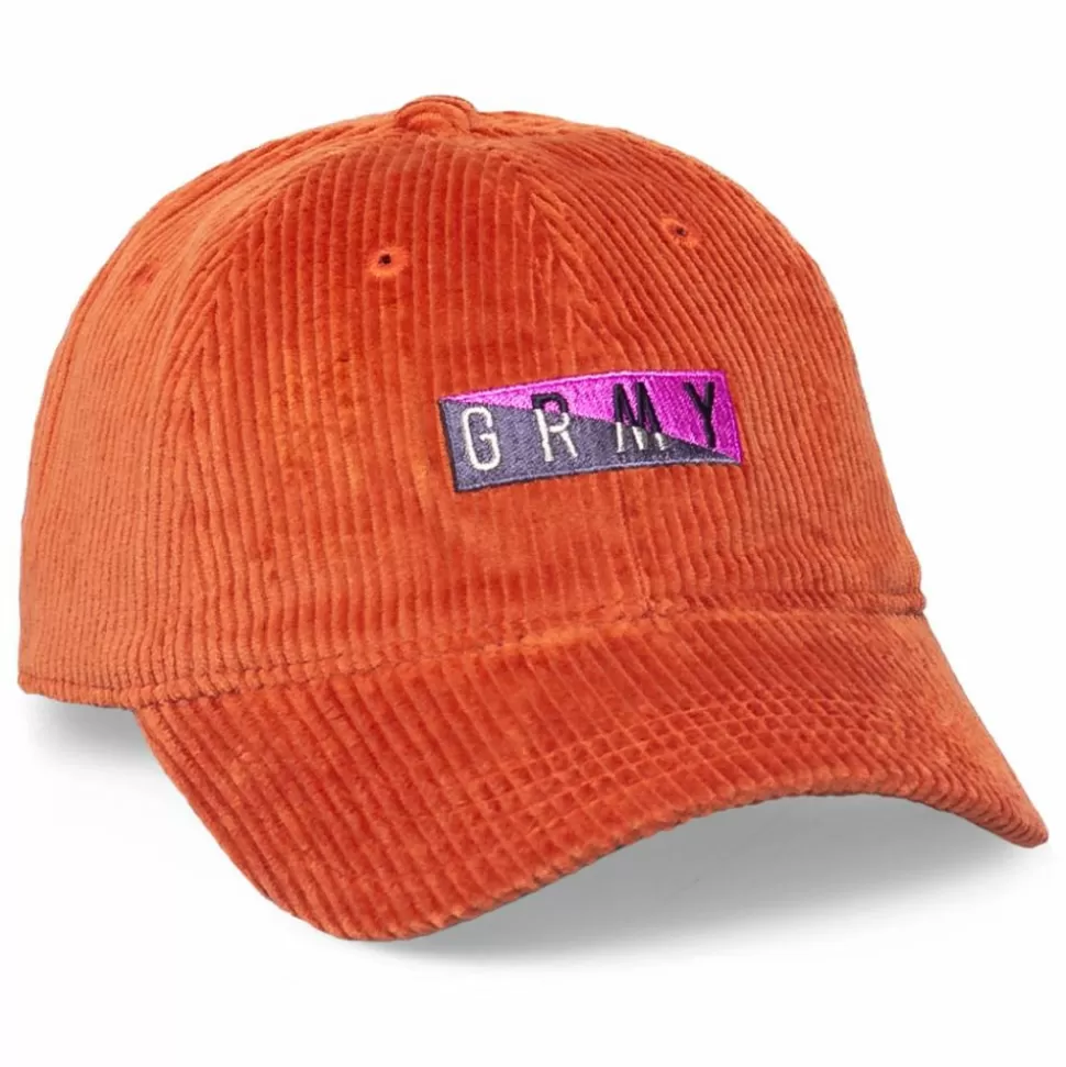 Head Wear*Grimey Nite Marauder Corduroy Curved Visor Cap Fw20 Brick