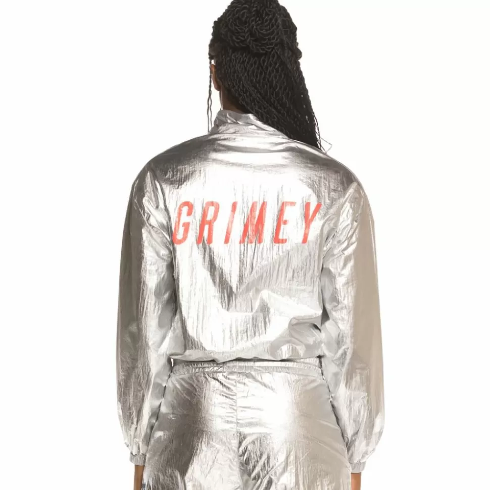 Sweatshirts*Grimey Planet Noire Girl Track Jacket Fw19 Silver