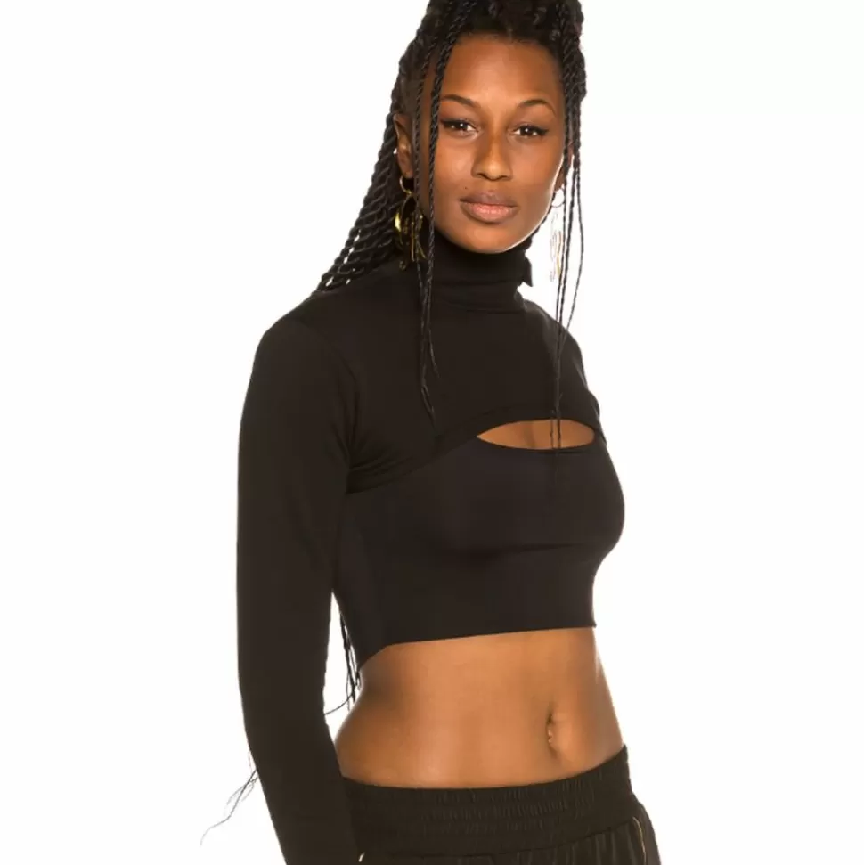 Tees & Tops*Grimey Sighting In Vostok Girl Long Sleeve Crop Top Fw19 Black