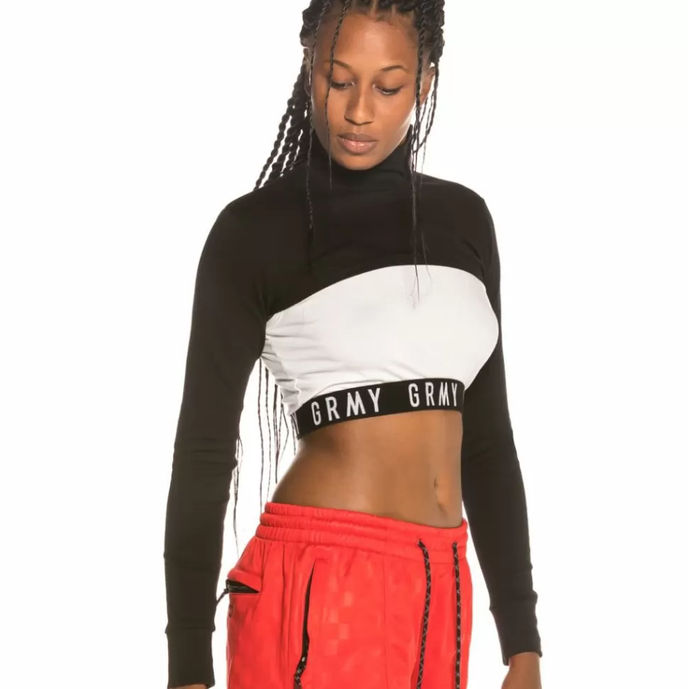 Tees & Tops*Grimey Sighting In Vostok Girl Long Sleeve Crop Top Fw19 Black