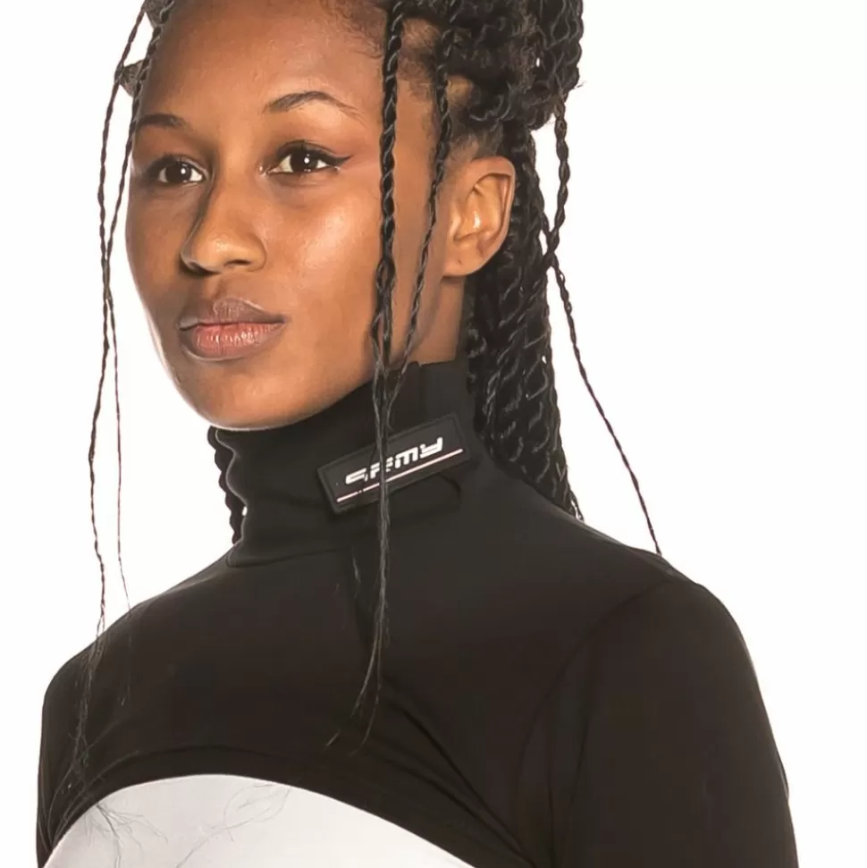 Tees & Tops*Grimey Sighting In Vostok Girl Long Sleeve Crop Top Fw19 Black