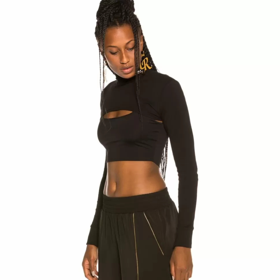 Tees & Tops*Grimey Sighting In Vostok Girl Long Sleeve Crop Top Fw19 Black