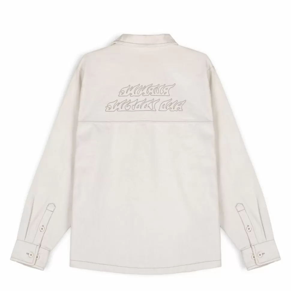 Shirts*Grimey "Snow Fox" Canvas Long Sleeve Shirt - White - Winter 22