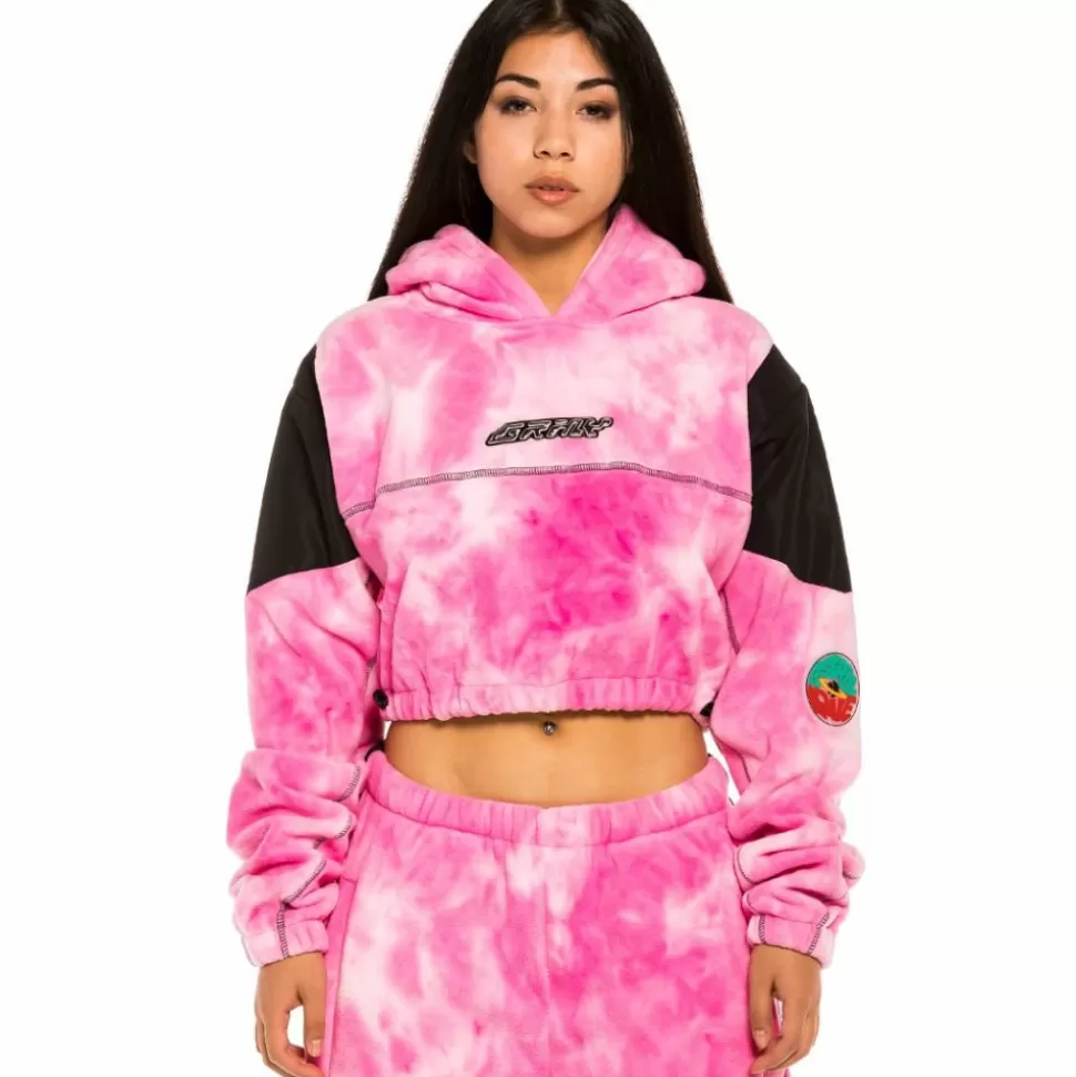 Sweatshirts*Grimey "Space Lady" Polar Fleece Hoodie - Bleached Pink - Fall 21