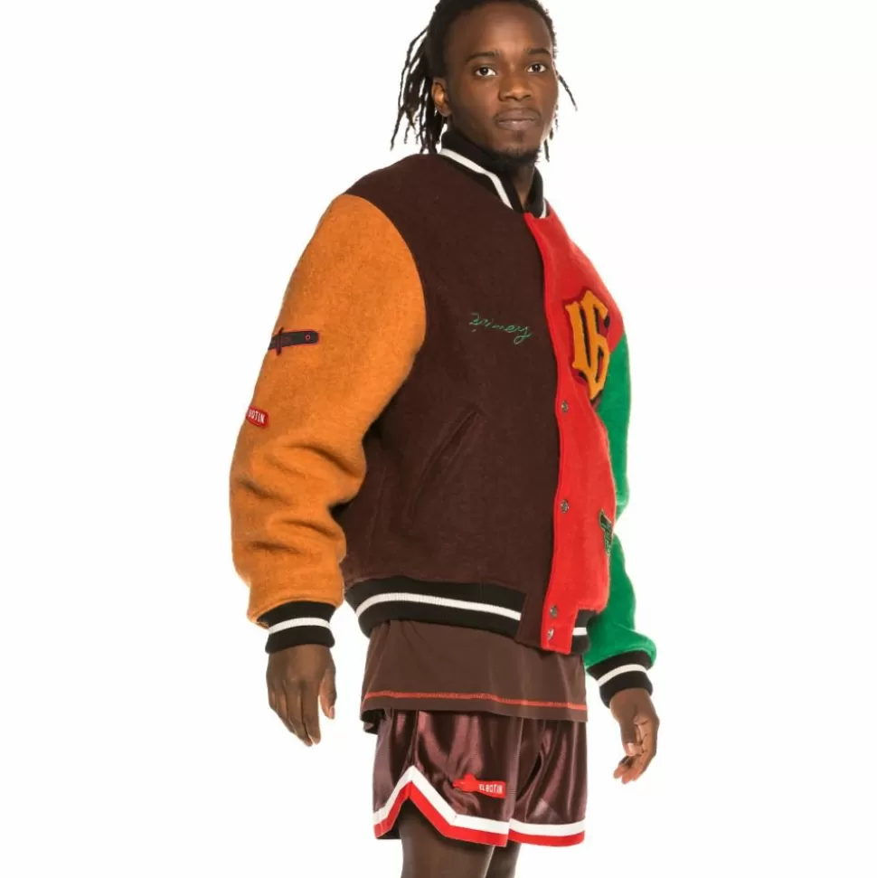 Jackets*Grimey "The Loot" Wool Baseball Jacket Multicolor - Spring 21