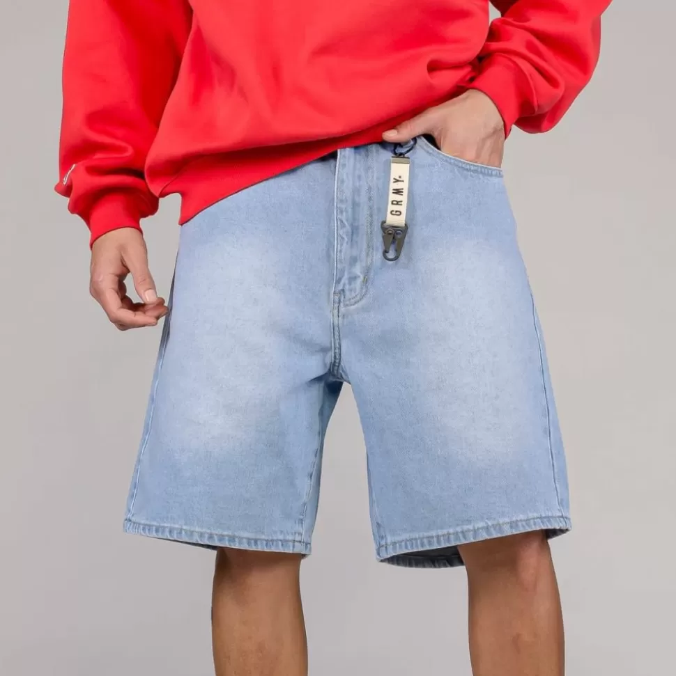 Shorts*Grimey The Toughest Shorts - Washed Light Blue - Spring 23