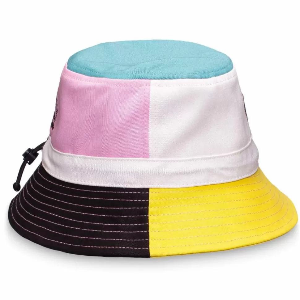 Head Wear*Grimey "Trespass Multicolor" Bucket - White - Summer 22