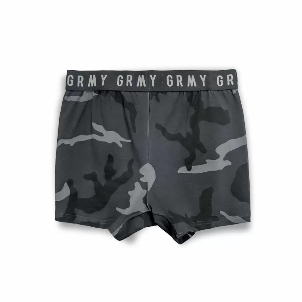 Misc*Grimey Tusker Temple All Over Print Boxer Shorts - Black - Fw23