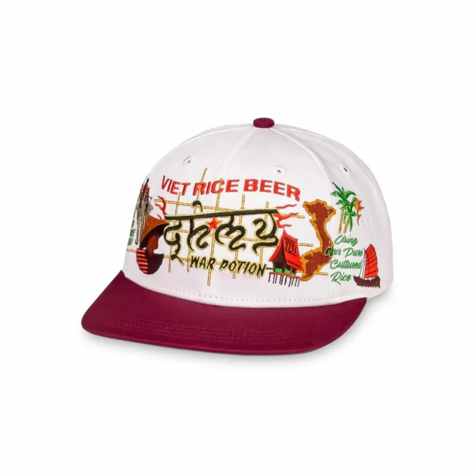 Head Wear*Grimey Viet Cong Beer Snapback Cap - White - Summer 23