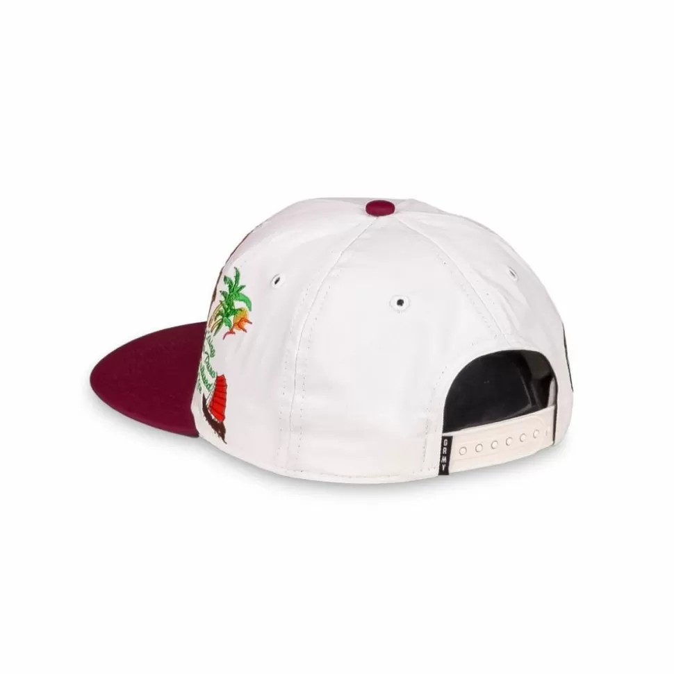 Head Wear*Grimey Viet Cong Beer Snapback Cap - White - Summer 23