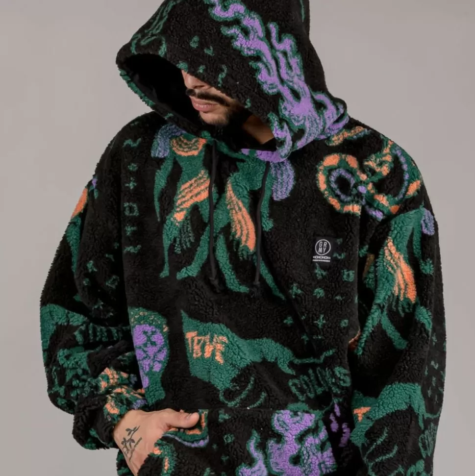 Outfits*Grimey Pack Pant + Hoodie Lost Boys Sherpa - Black - Winter 22