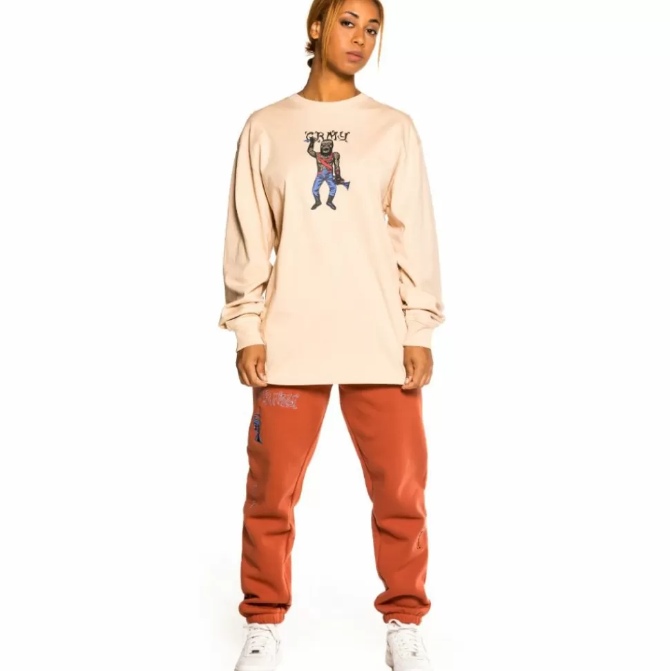 Women Outfits*Grimey Pack Pant + Ls Tee "Jazz Thing" - Ochre/Cream - Fall 21